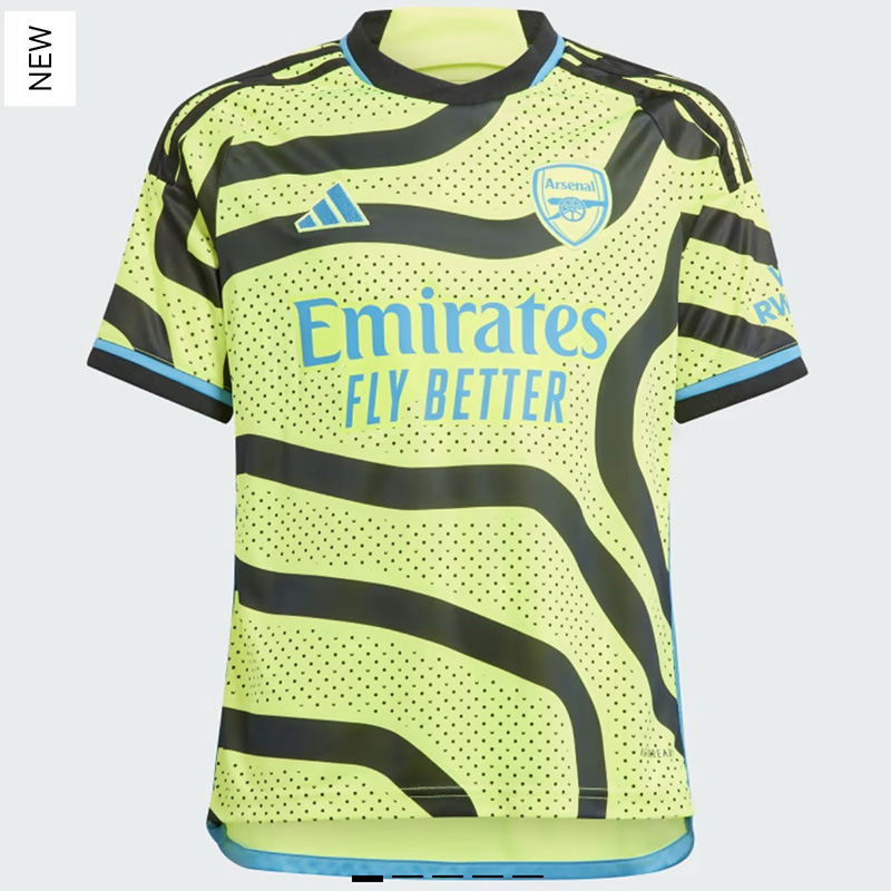 Men%27s 2023-2024 Club Adidas Arsenal away fluo-green-yellow blank Soccer Jersey->arsenal jersey->Soccer Club Jersey